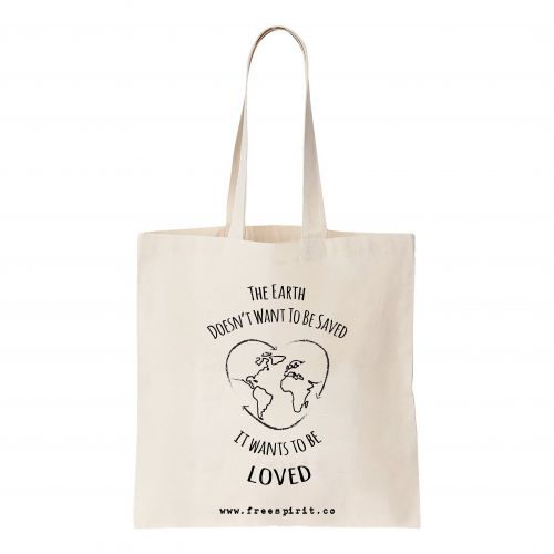 'Love The Earth" Organic Cotton Tote Bag