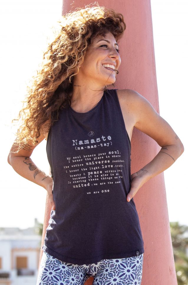 Namasté Sober Women's Tank Top - Funny Yoga Shirt for LGBTQ+ and